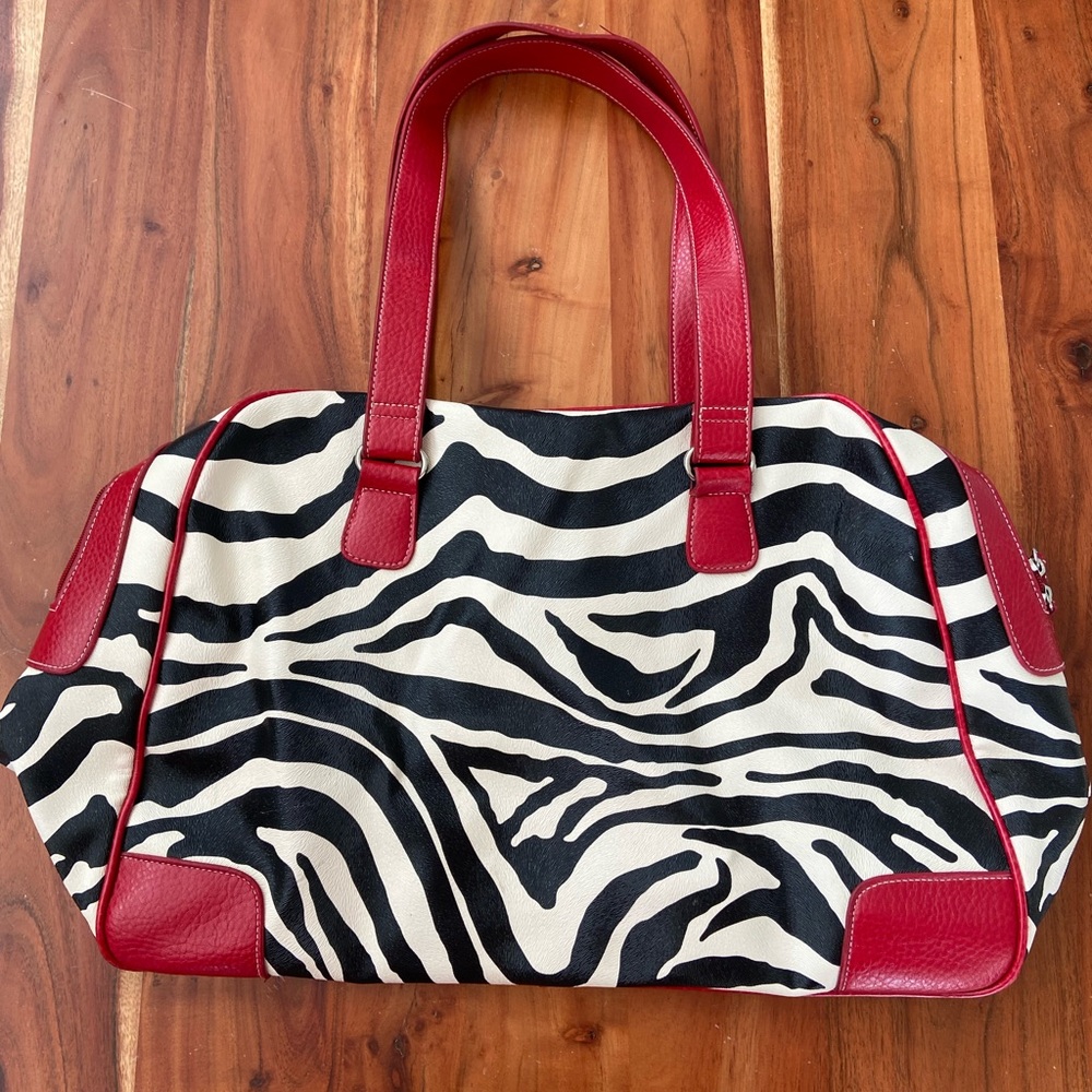 Zebra Print Duffel Bag